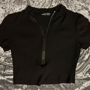 NEVER WORN! Super cute SHEIN zip up crop top!